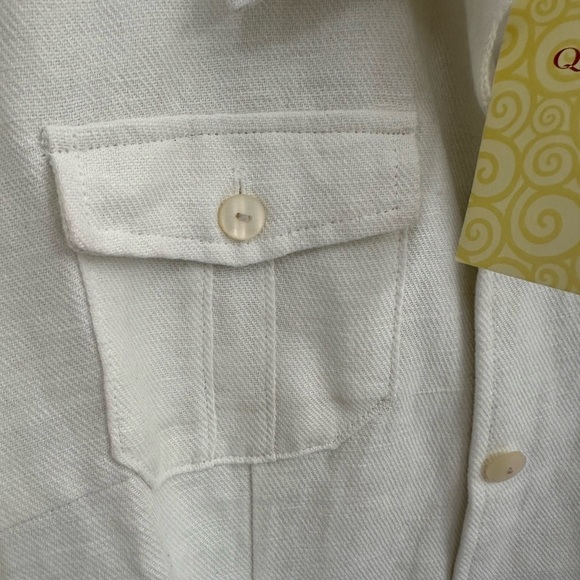 Dialogue Women's White Linen Jacket - Picture 5 of 9